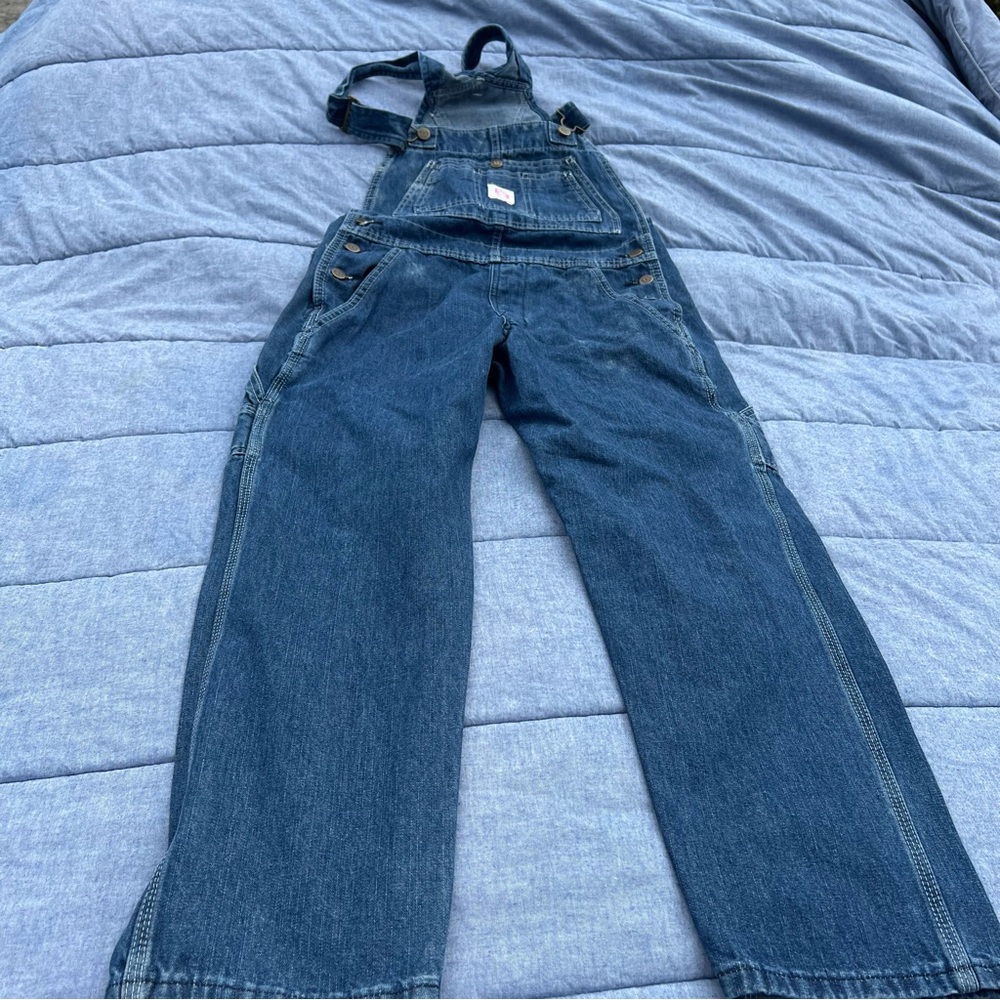 Key Blue Denim Bib Overalls Size 4 Short